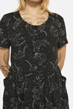 Ratbag Short Sleeved Grunge Dress New