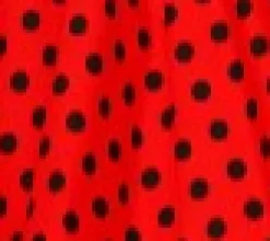 Red & Black Polka Dot Swing Dress