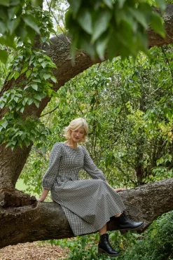 Renae Check Midi Dress Outlet