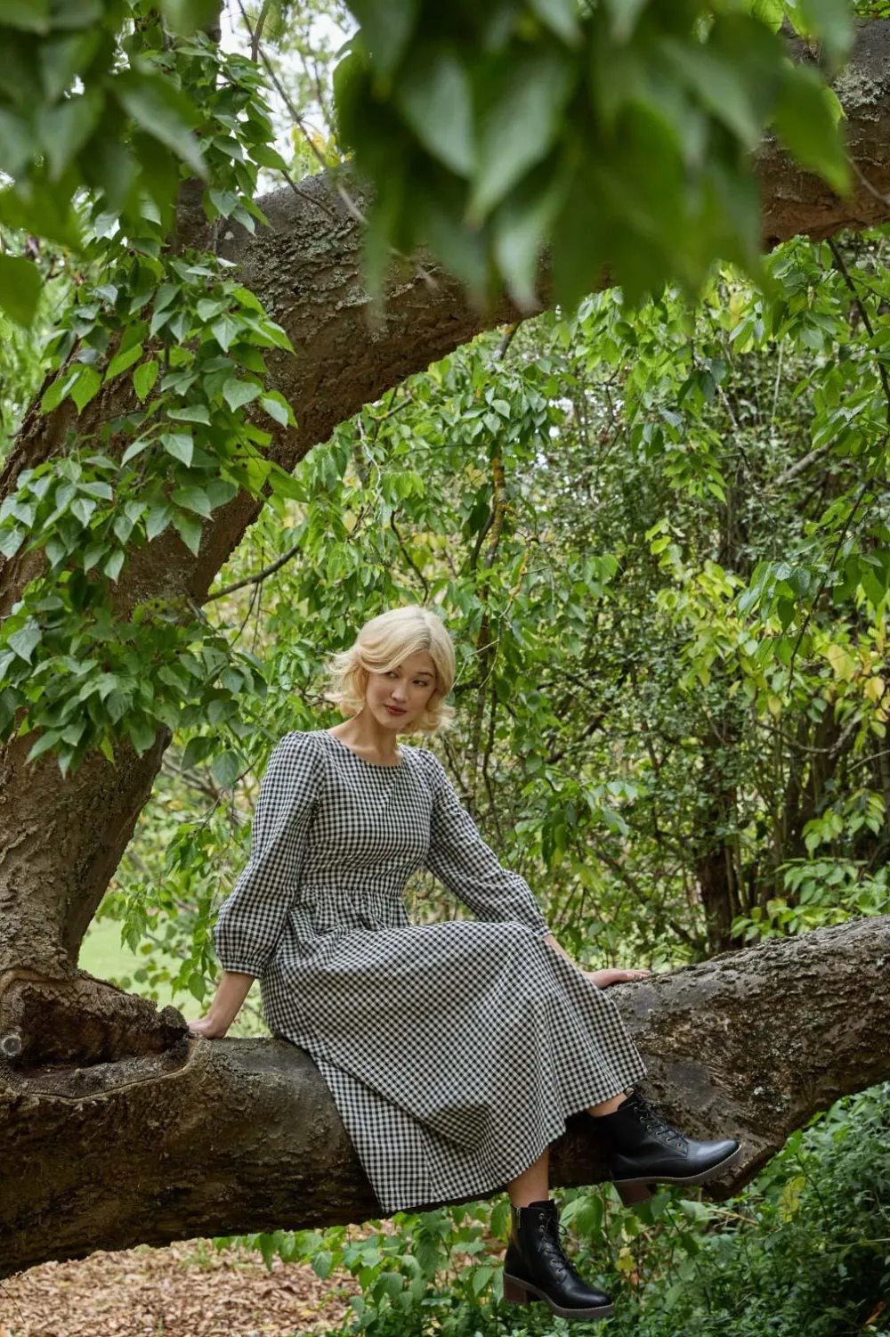 Renae Check Midi Dress Outlet