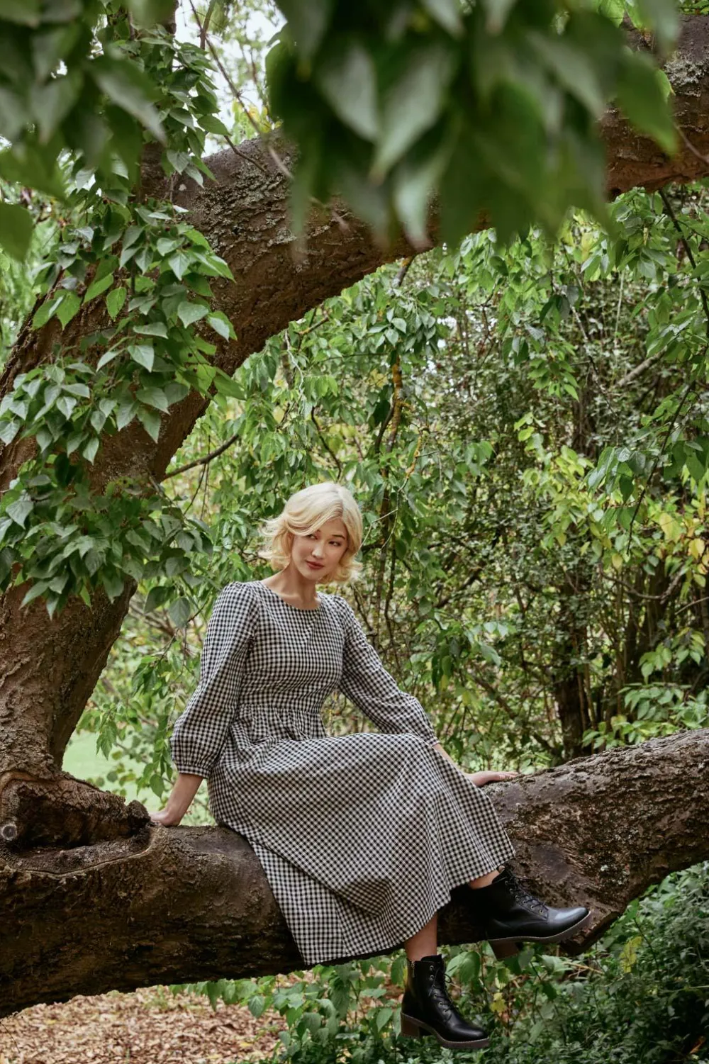 Renae Check Midi Dress Outlet