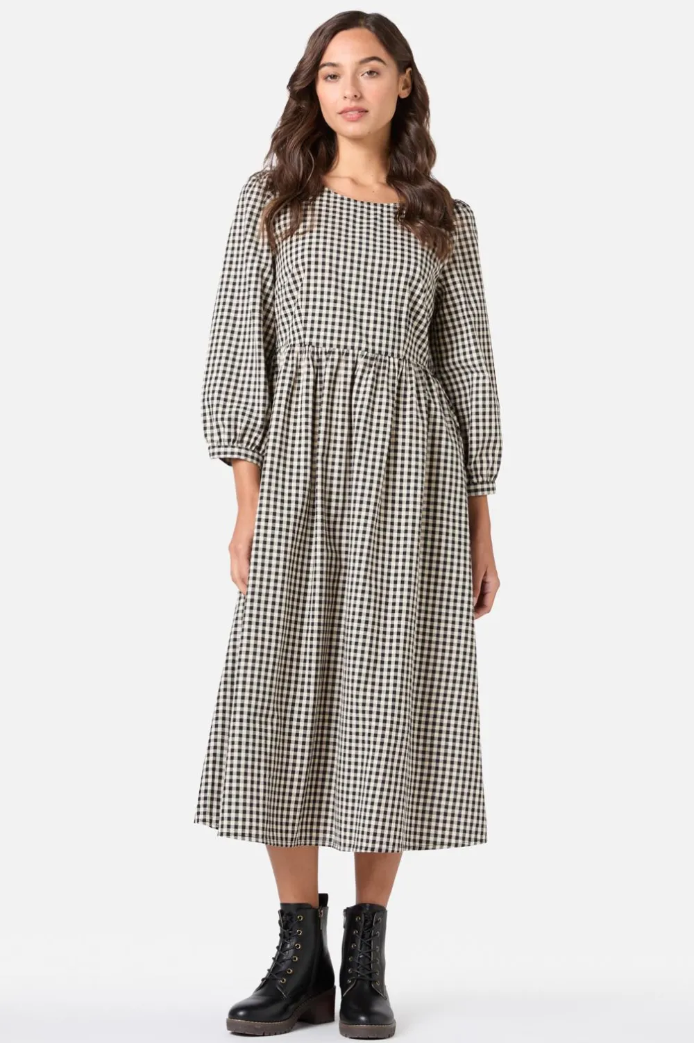 Renae Check Midi Dress Outlet