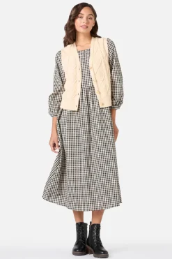 Renae Check Midi Dress Outlet