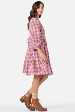 Renae Check Smock Dress New