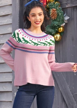 BTC Retro Charm Raglan Sweater Rosy Rendezvous Best