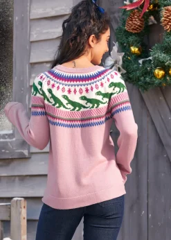 BTC Retro Charm Raglan Sweater Rosy Rendezvous Best