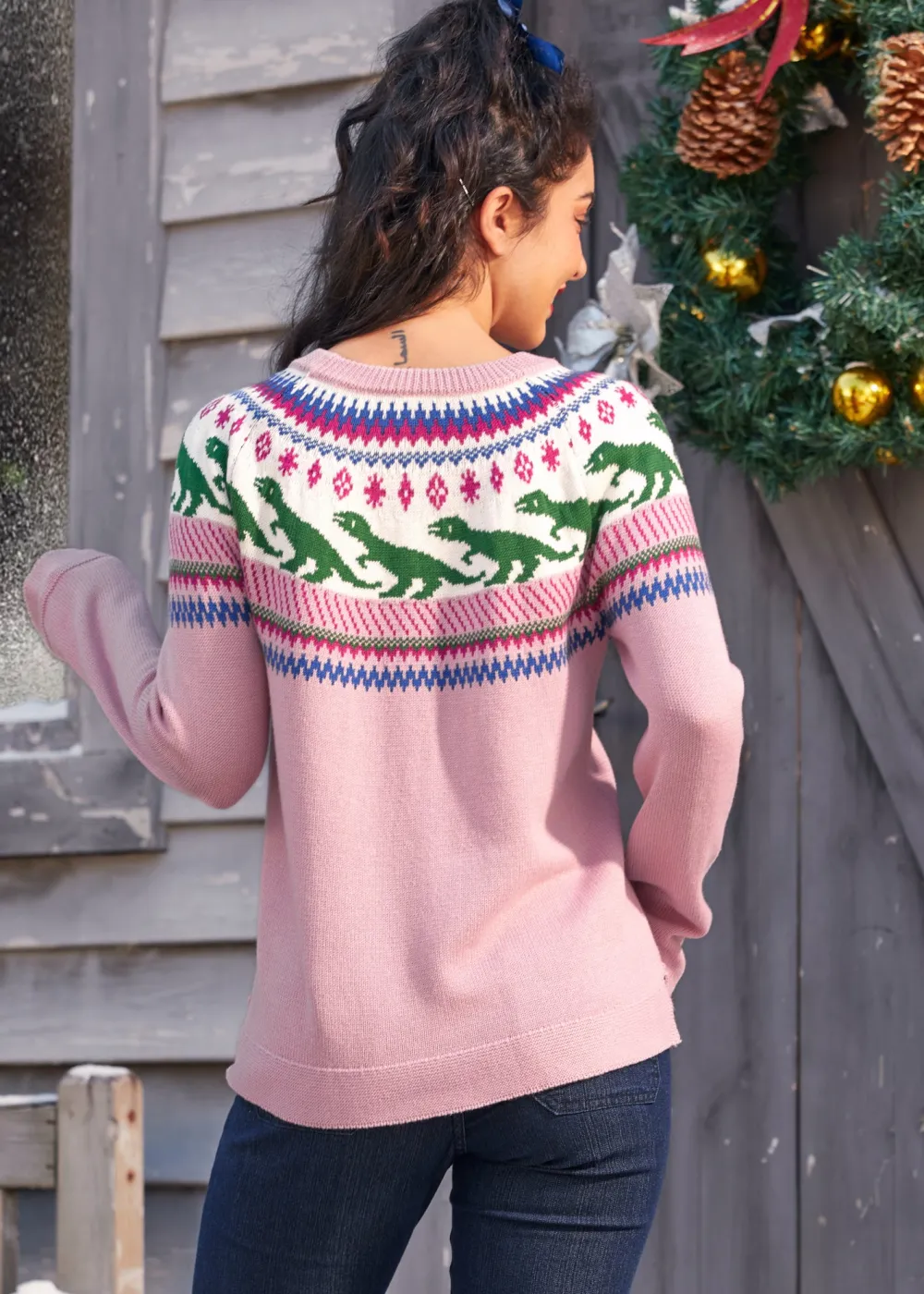 BTC Retro Charm Raglan Sweater Rosy Rendezvous Best