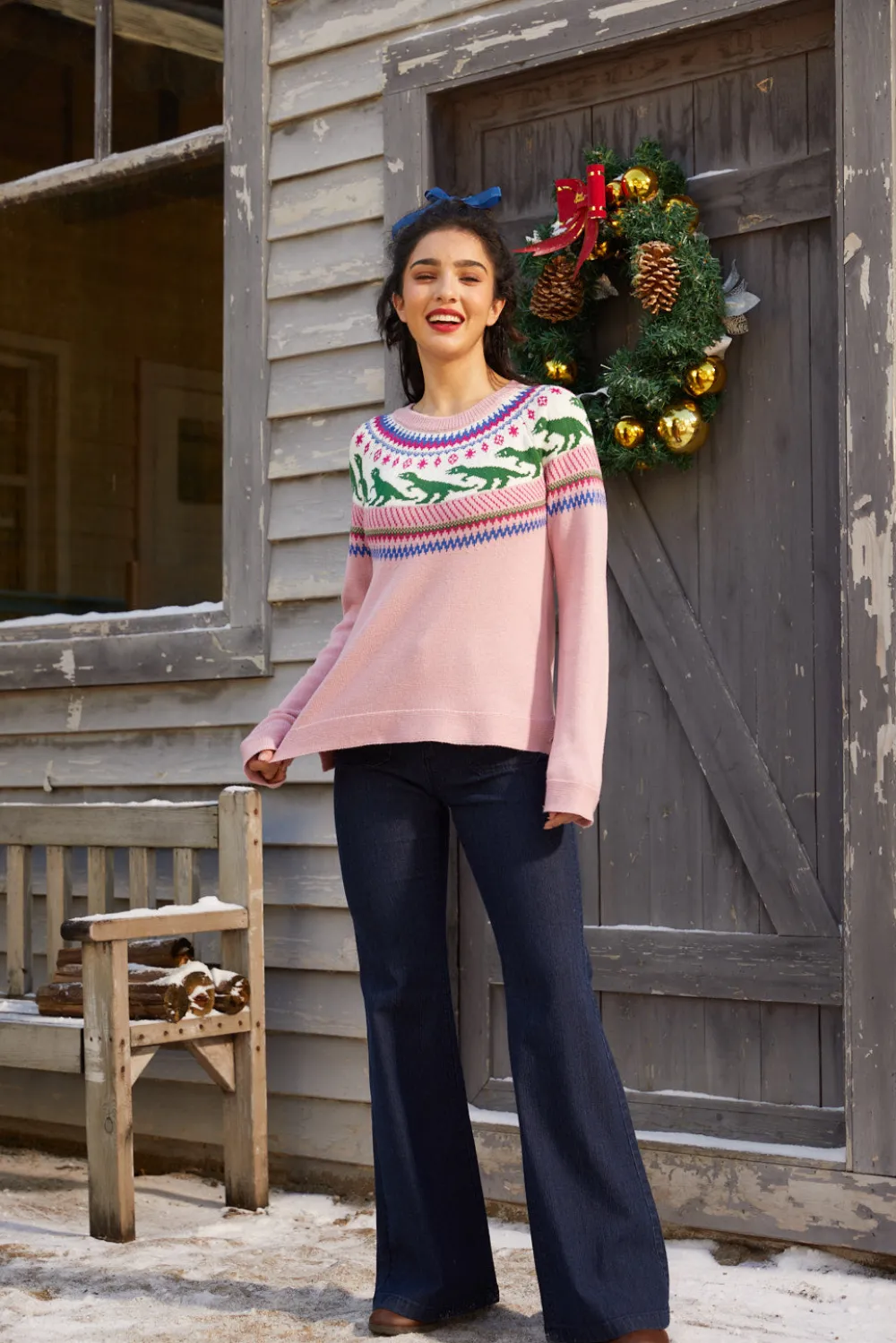 BTC Retro Charm Raglan Sweater Rosy Rendezvous Best