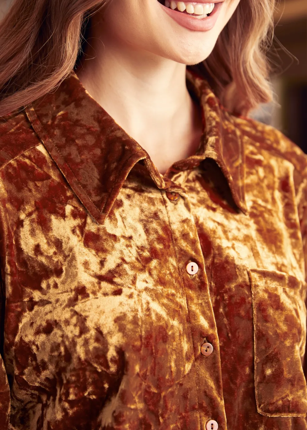 BTC Reveling in the Retro Button Down Shirt Liquid Gold Best