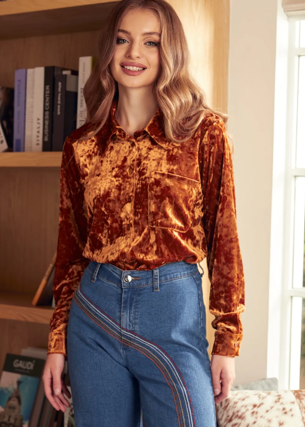 BTC Reveling in the Retro Button Down Shirt Liquid Gold Best