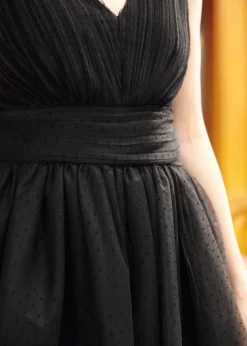 ModCloth Romantic Memories Fit And Flare Dress Black New