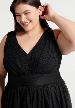 ModCloth Romantic Memories Fit And Flare Dress Black New