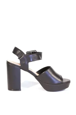 Rose Leather Platform Heels