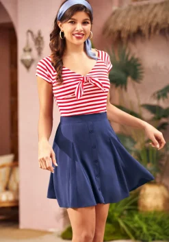 BTC Sail it Ain't So Top Red Stripe Discount