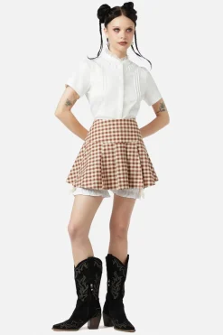 Saloon Gingham Skort Outlet