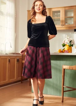 BTC Saturday Night Sensation Balloon Sleeve Top Classic Noir