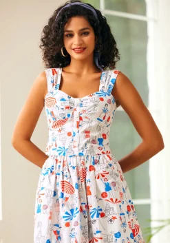 BTC Seaside Mosaic Sleeveless Shirt Bathing Beauties