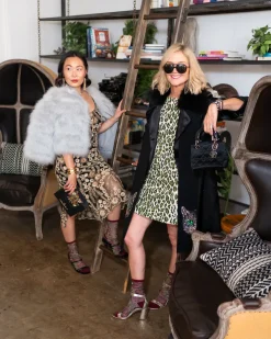 Serpentine Floral Black Sheer Crew Sock