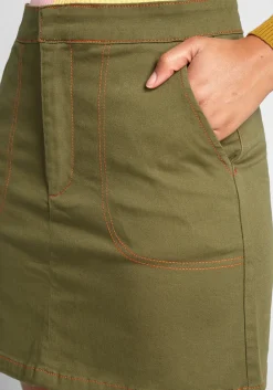 Creative Textile Limited Sew It Seems Mini Skirt Avocado Green Online