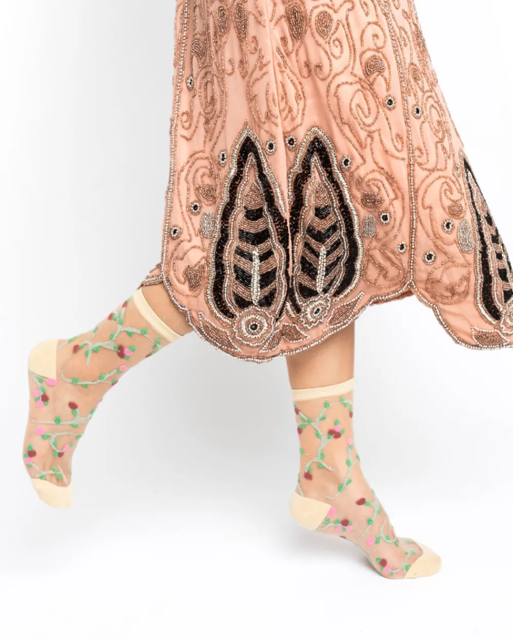 Sheer Rosettes Crew Sock Outlet
