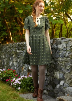 Sitting Pretty Collar Dress Olive Orchard Hot