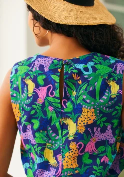 BTC Sleeveless Scoop Neck Top Psychedelic Rainforest Sale