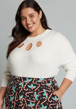 ModCloth Slice Of Life Sweater Soft White Sale