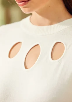 ModCloth Slice Of Life Sweater Soft White Sale