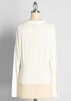 ModCloth Slice Of Life Sweater Soft White Sale