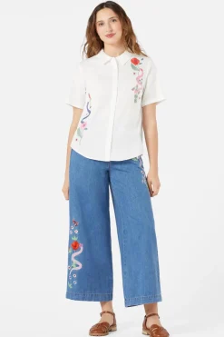 Snake Embroidered Blouse Online