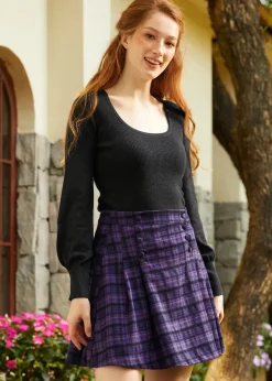 BTC Sock Hop Sensation Long Sleeve Scoopneck top Coal Dust Sale