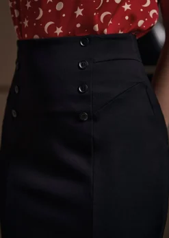 BTC Speakeasy Soirée Pencil Skirt Bewitching Black Clearance