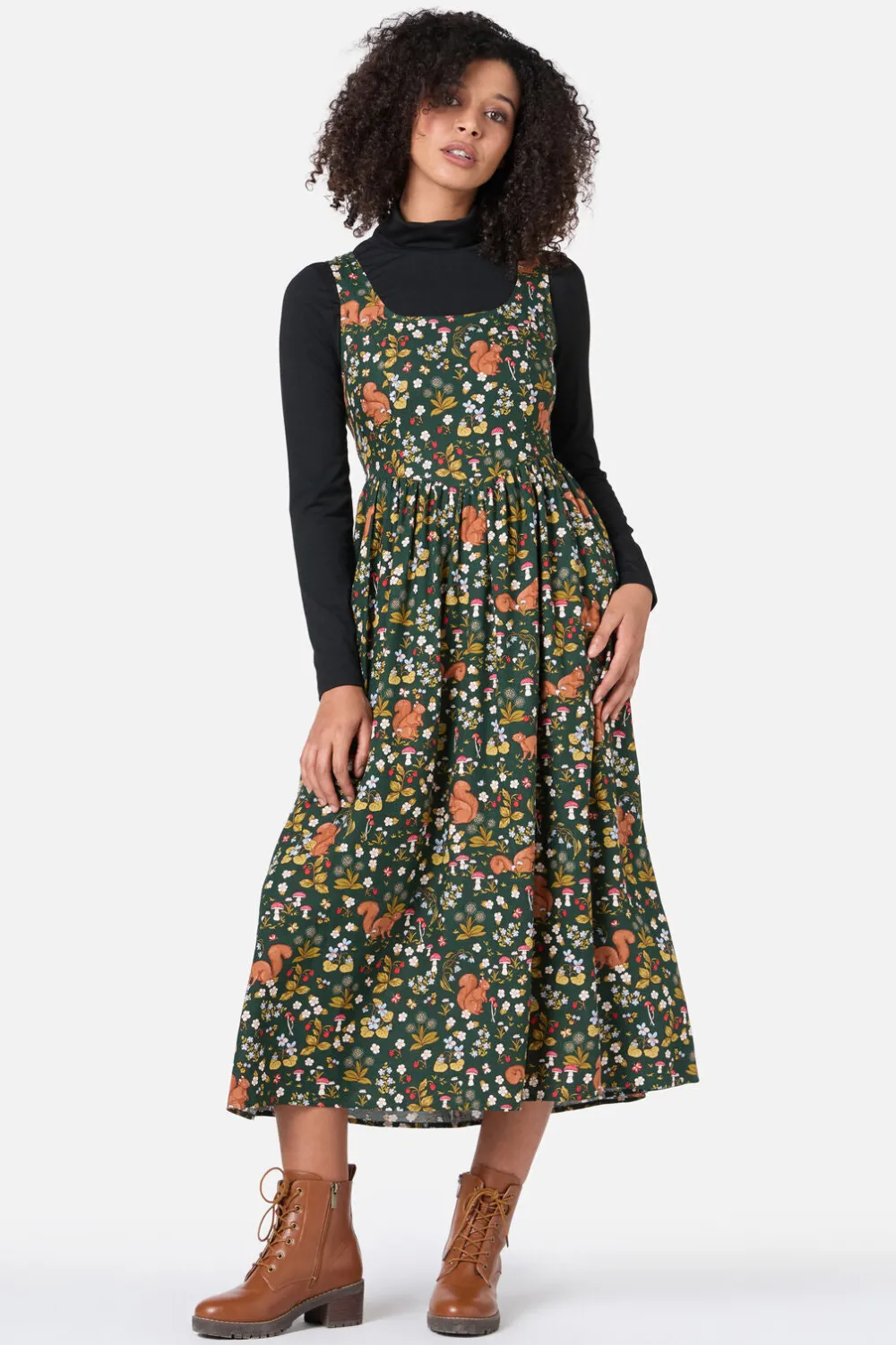 Squirrel Away Midi Dress Hot