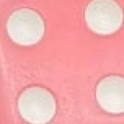 Sterling Silver Dice Heart Hoop Earrings Pink