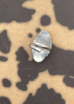 Sterling Silver Oblong Ring Turquoise