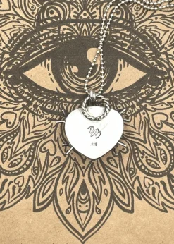 Sterling Silver Rose Quartz Heart Pendant Necklace Pink Clearance