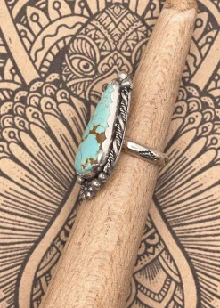 Sterling Silver Flower Ring Turquoise Discount