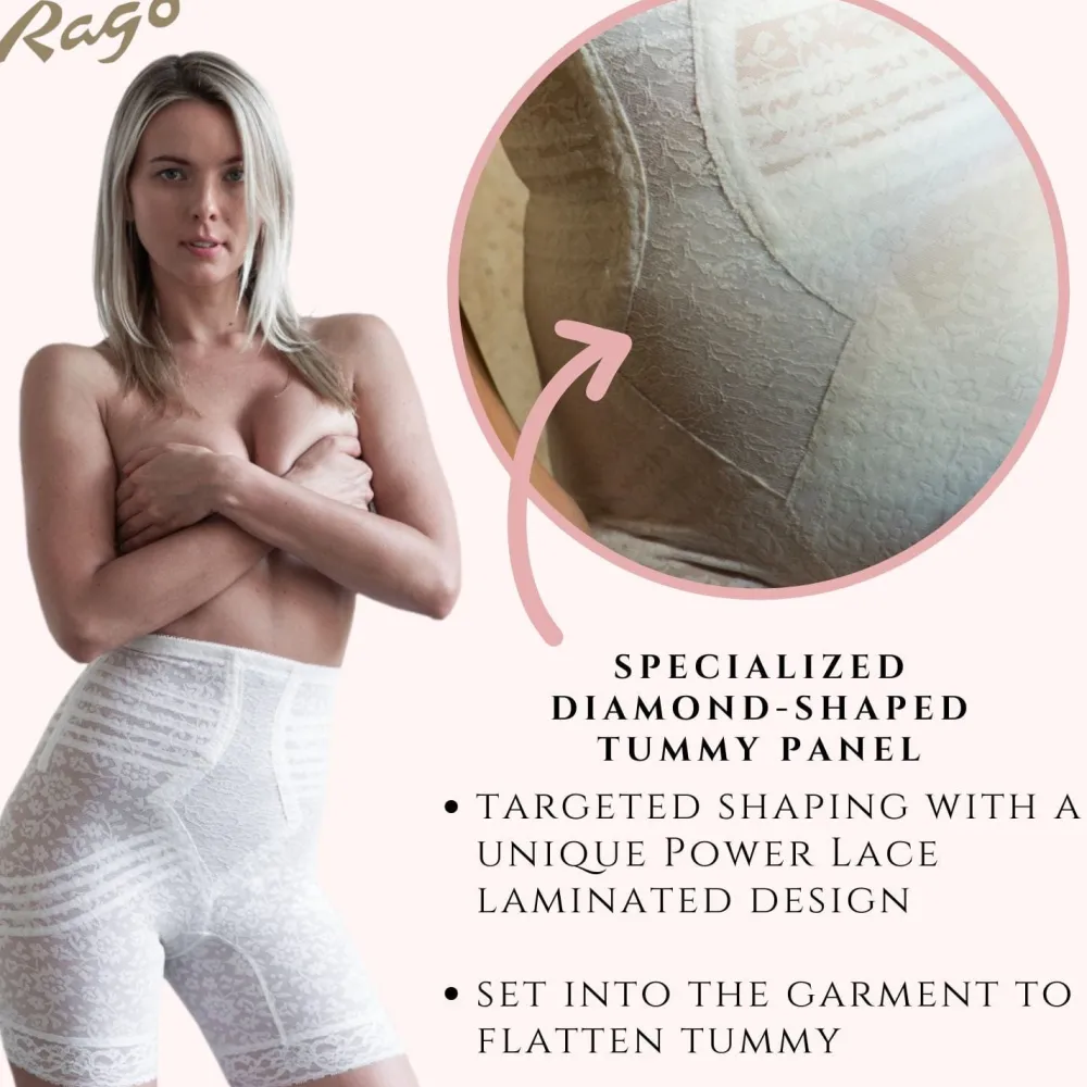 Style 6207 | No Roll High Waist Lace Thigh Slimmer with Extra Firm Support Discount