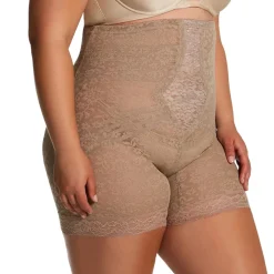 Style 6207 | No Roll High Waist Lace Thigh Slimmer with Extra Firm Support Discount