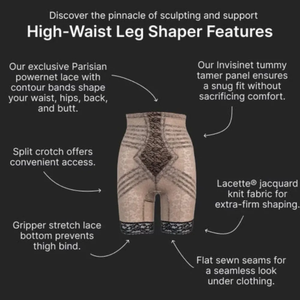 Style 6207 | No Roll High Waist Lace Thigh Slimmer with Extra Firm Support Discount