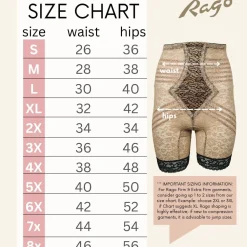 Style 6207 | No Roll High Waist Lace Thigh Slimmer with Extra Firm Support Discount