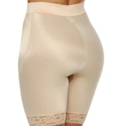 Style 518 | High Waist Light Shaping Bike Short | Satin 4-Way Stretch with Built-In Panty Outlet