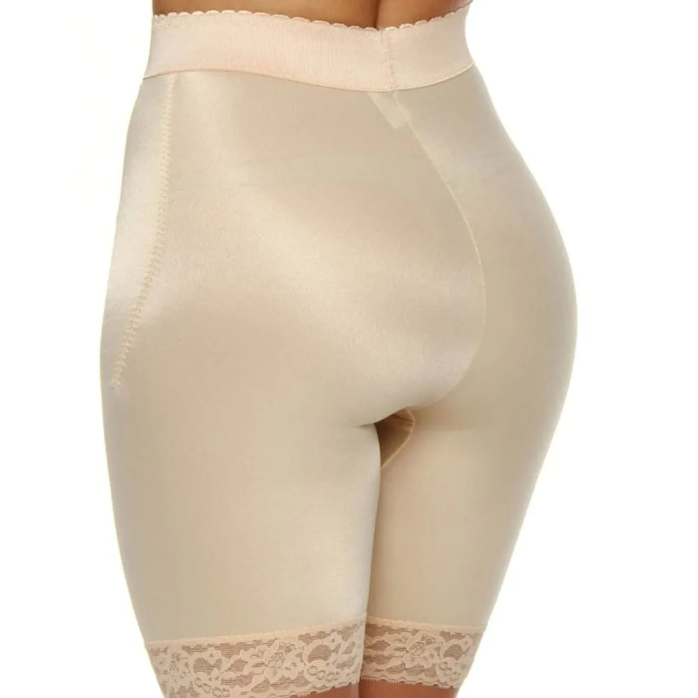 Style 518 | High Waist Light Shaping Bike Short | Satin 4-Way Stretch with Built-In Panty Outlet