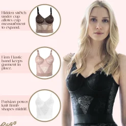 Style 2202 | Lacette Longline Wireless Expandable Cup Bra New