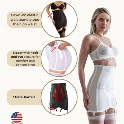Style 1294 | Open Bottom Girdle Extra Firm Shaping | Zipper + Hook Closure | Sizes M–8X Discount