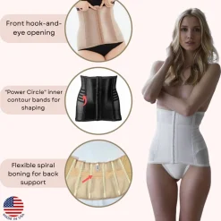 Style 821 | Shapette Powermesh Satin Panel Waist Cincher Discount