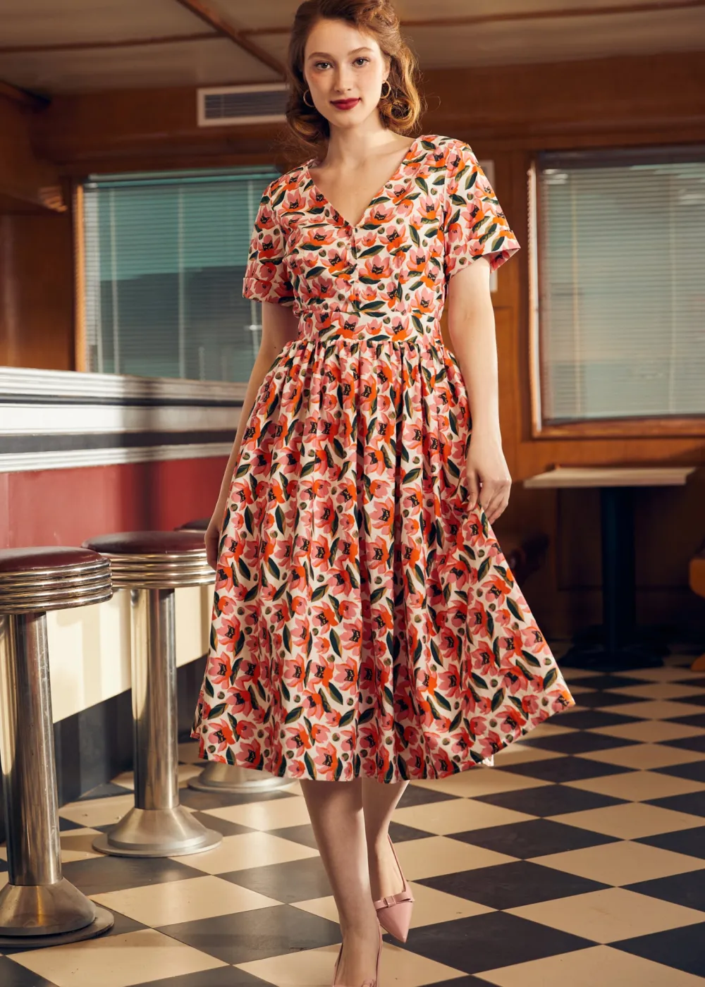 BTC Such a Vintage Find Fit & Flare Dress Butter Toffee New