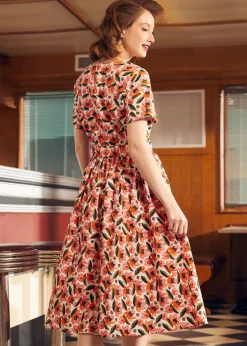 BTC Such a Vintage Find Fit & Flare Dress Butter Toffee New