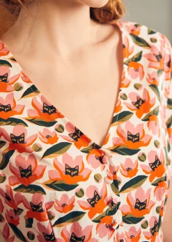 BTC Such a Vintage Find Fit & Flare Dress Butter Toffee New