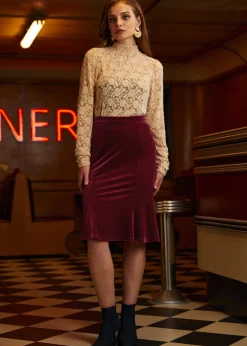 Sugar and Spice Spice Fishtail Midi Skirt Right Off the Vine Best